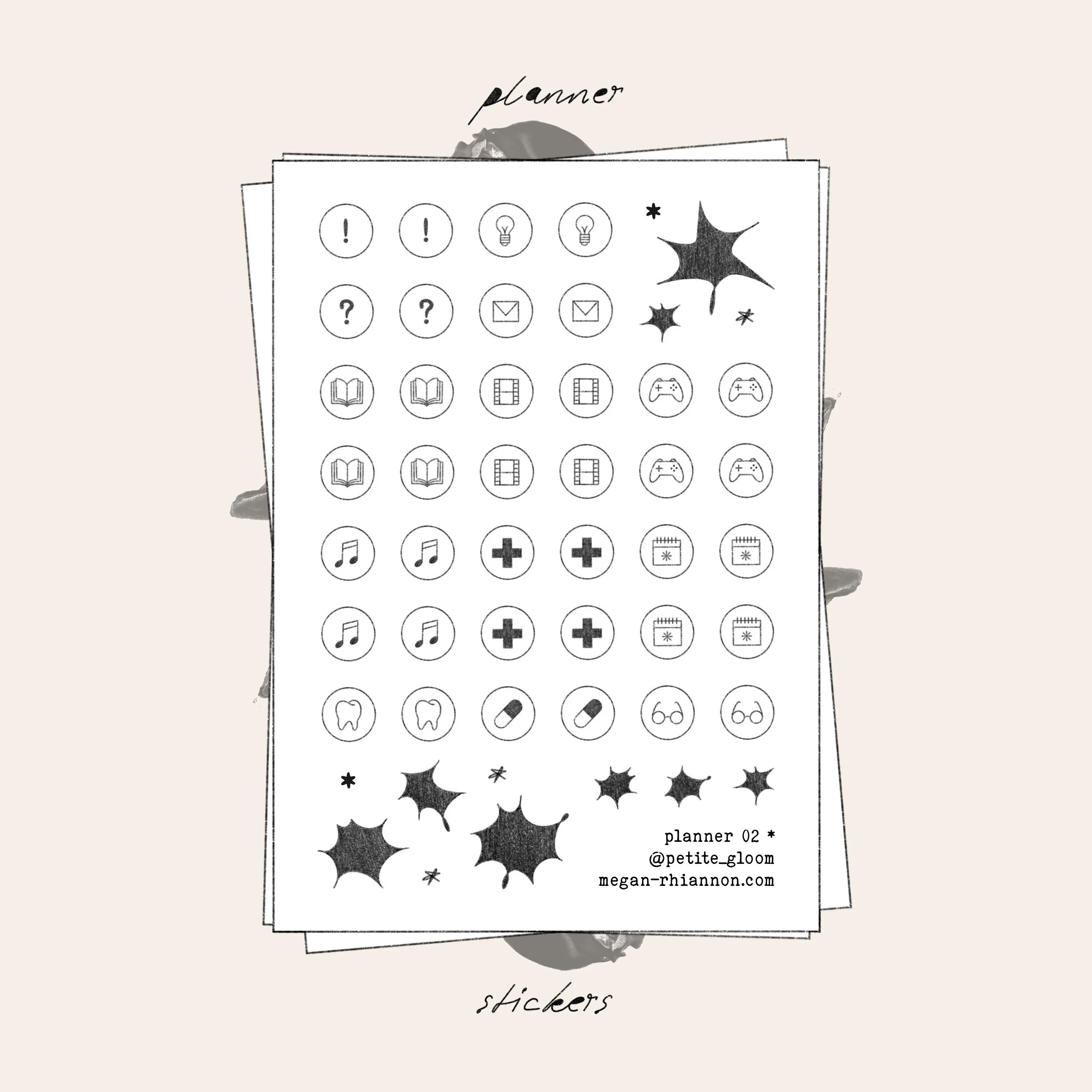 Digital: A6 Planner Stickers 🗓️ — megan rhiannon
